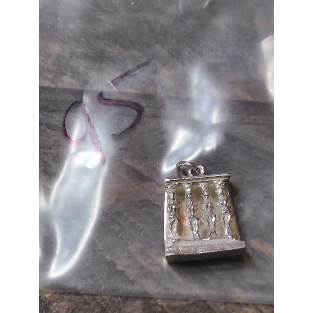Caryatid temple charm pendant Porch of the Caryatids Erechtheion Acropol vintage